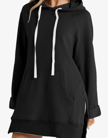 The Warmy Pullover Black Hoodie