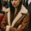 F1-Series Women's Brown Shearling Jacket