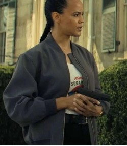 Reacher S03 Maria Sten Bomber Jacket Reacher S03 Maria Sten Bomber Jacket