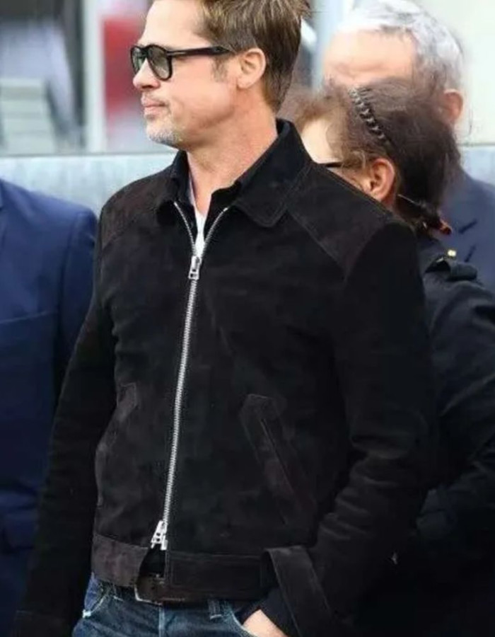Brad Pitt F1 2025 Black Suede Jacket Brad Pitt F1 2025 Black Suede Jacket
