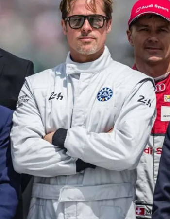 F1 2025 Brad Pitt White Jumpsuit Jacket F1 2025 Brad Pitt White Jumpsuit Jacket