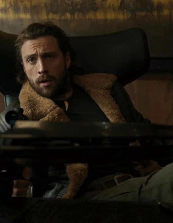 Kraven the Hunter Aaron Taylor Johnson Shearling Jacket Kraven the Hunter Aaron Taylor Johnson Shearling Jacket