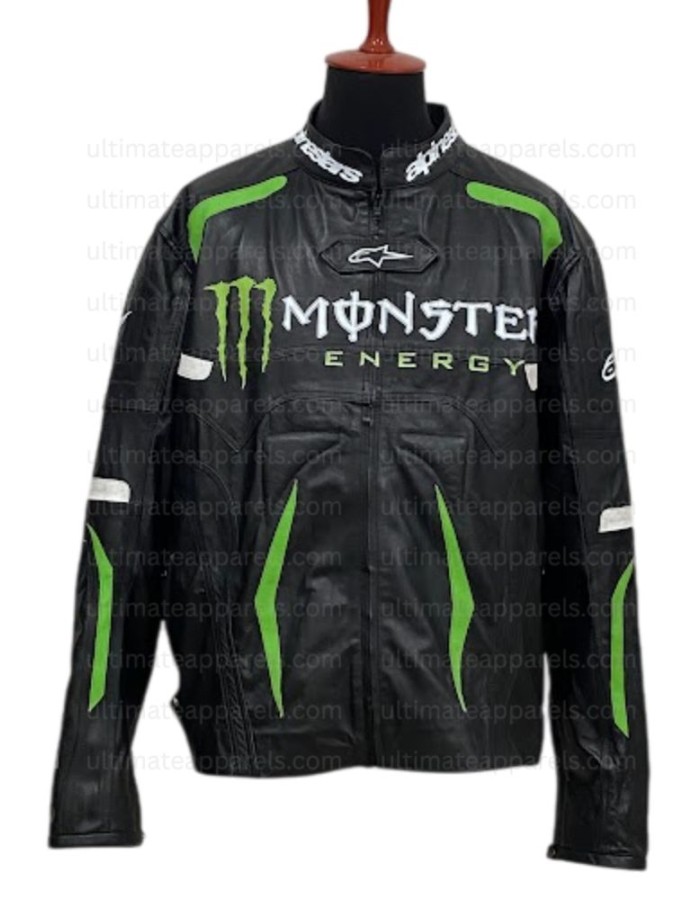 Alpinestars Scream Monster Energy Leather Jacket With Patches