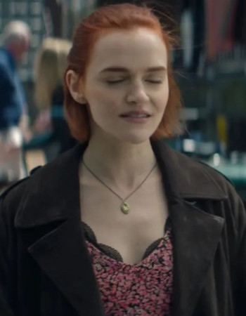 You S05 Madeline Brewer Leather Coat