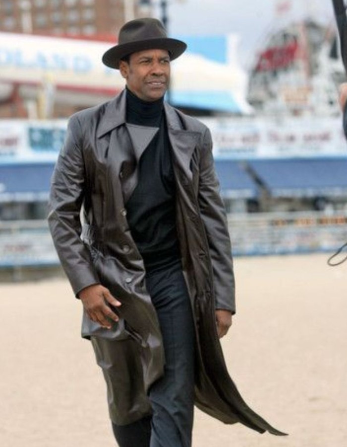 AMERICAN GANGSTER DENZEL WASHINGTON (FRANK LUCAS) BLACK LEATHER COAT AMERICAN GANGSTER DENZEL WASHINGTON (FRANK LUCAS) BLACK LEATHER COAT