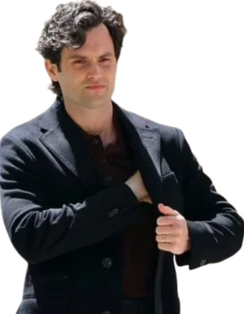 You S05 Joe Goldberg Black Wool Coat
