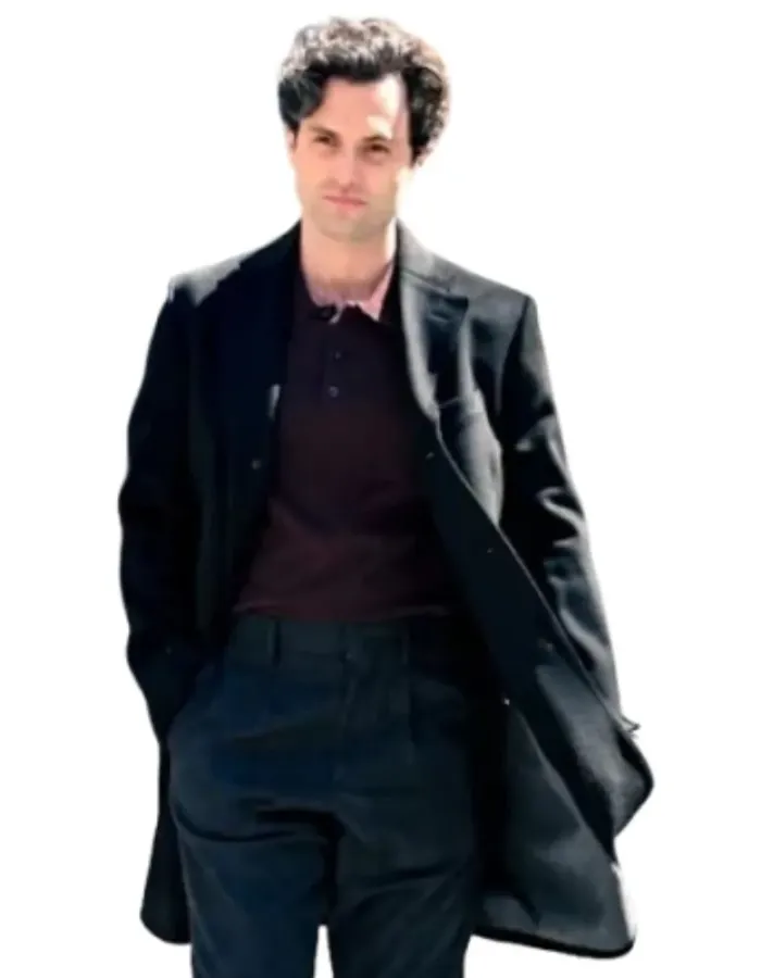 You S05 Joe Goldberg Black Wool Coat You S05 Joe Goldberg Black Wool Coat