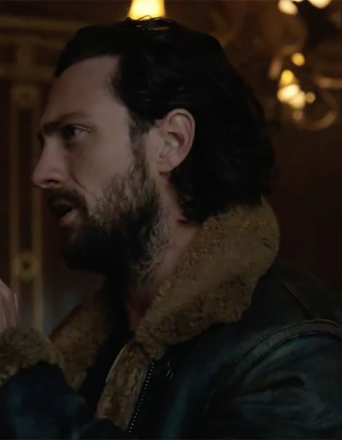 Kraven the Hunter Aaron Taylor Johnson Shearling Jacket Kraven the Hunter Aaron Taylor Johnson Shearling Jacket