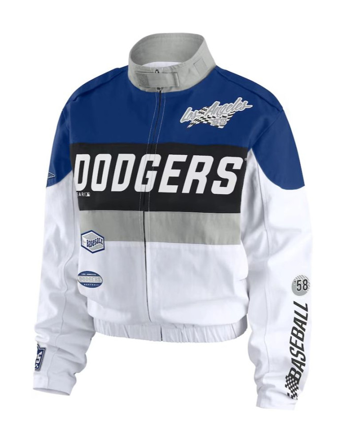 Erin Andrews L A Dodgers Racer Jacket Erin Andrews L A Dodgers Racer Jacket