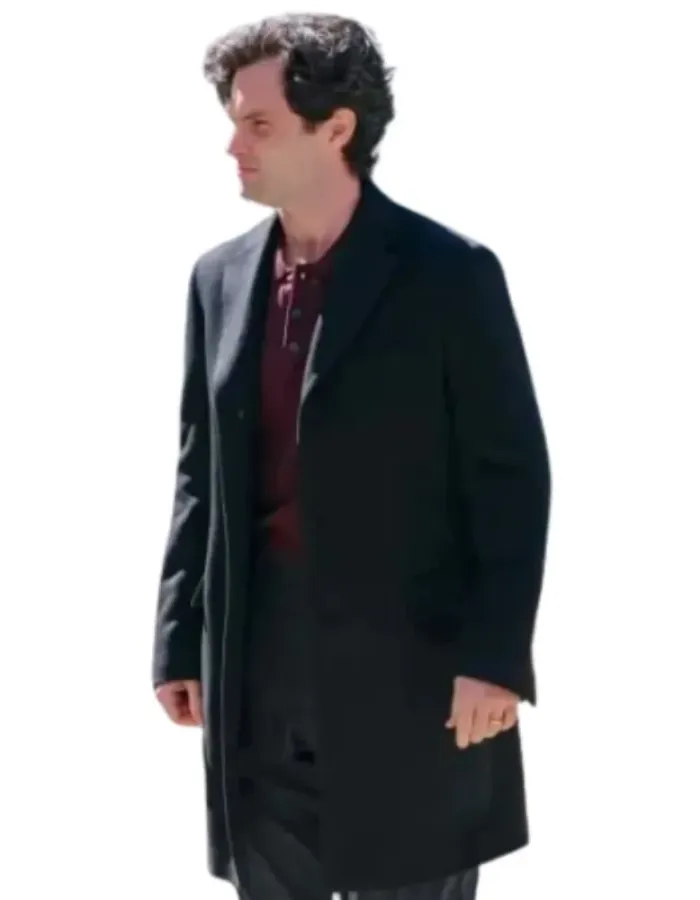 You S05 Joe Goldberg Black Wool Coat You S05 Joe Goldberg Black Wool Coat