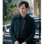 Penn Badgley You SO5 Suede Green Jacket Penn Badgley You SO5 Suede Green Jacket