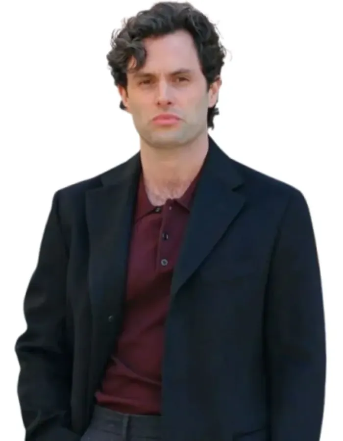 You S05 Joe Goldberg Black Wool Coat You S05 Joe Goldberg Black Wool Coat