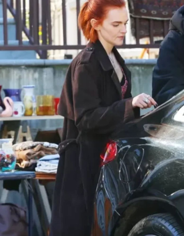 You S05 Madeline Brewer Leather Coat