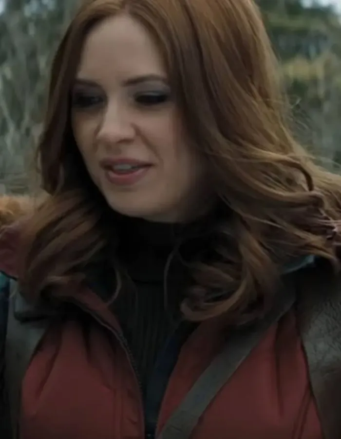 Jumanji 3 Karen Gillan (Ruby) Maroon Leather Vest Jumanji 3 Karen Gillan (Ruby) Maroon Leather Vest