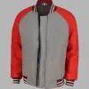 Men’s Red and Grey Varsity Jacket Men’s Red and Grey Varsity Jacket