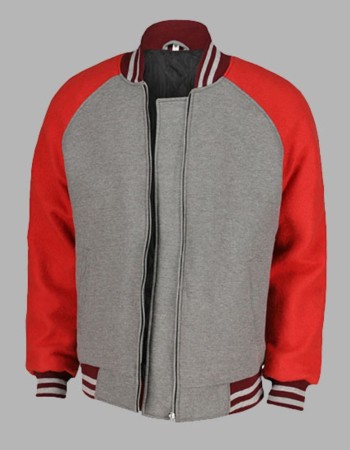 Men’s Red and Grey Varsity Jacket