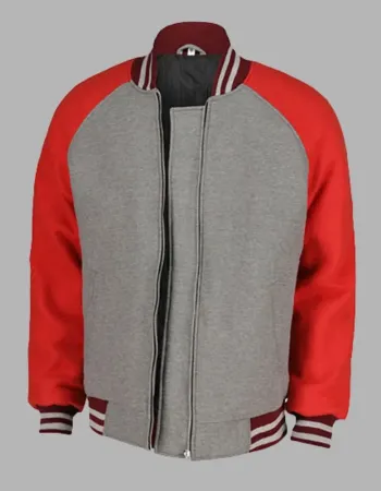 Men’s Red and Grey Varsity Jacket Men’s Red and Grey Varsity Jacket