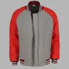 Men’s Red and Grey Varsity Jacket Men’s Red and Grey Varsity Jacket