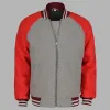 Men’s Red and Grey Varsity Jacket Men’s Red and Grey Varsity Jacket
