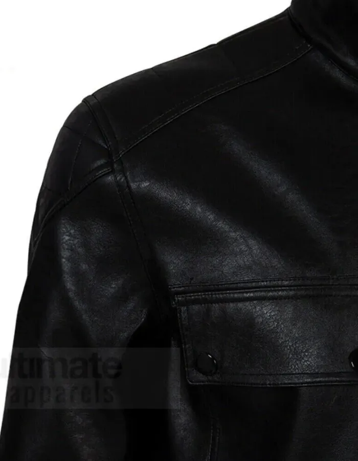 TERMINATOR DARK FATE ARNOLD SCHWARZENEGGER BLACK LEATHER JACKET TERMINATOR DARK FATE ARNOLD SCHWARZENEGGER BLACK LEATHER JACKET