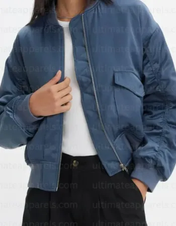 Siena Kelly Black Mirror S07 Blue Cropped Jacket Siena Kelly Black Mirror S07 Blue Cropped Jacket