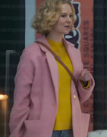 Rosy McEwen Black Mirror S07 Pink Wool Coat