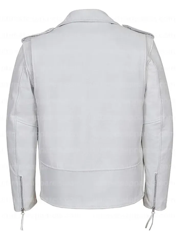 Brando White Rider Leather Jacket Brando White Rider Leather Jacket