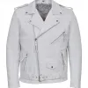 Brando White Rider Leather Jacket Brando White Rider Leather Jacket