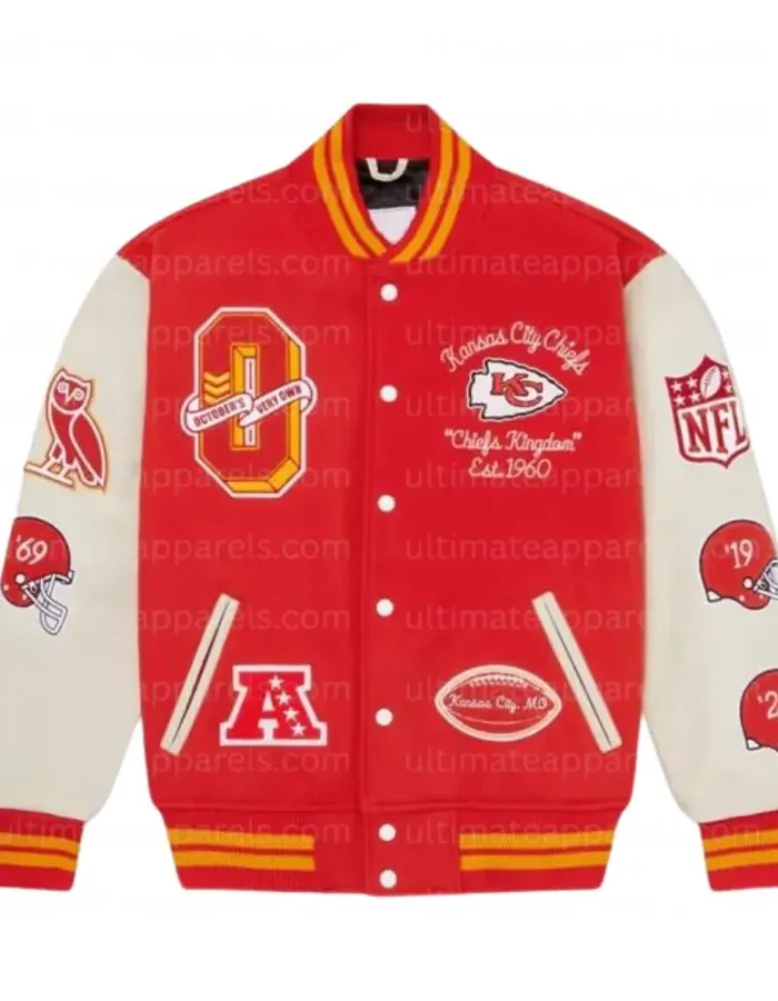OVO x NFL Kansas City Chiefs Varsity Jacket OVO x NFL Kansas City Chiefs Varsity Jacket