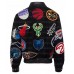 NBA Collage Black With Patches Bomber Jacket