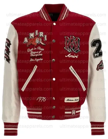 Amiri Red Varsity Jacket