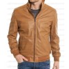 Men’s Casual Bomber Camel Brown Jacket Men’s Casual Bomber Camel Brown Jacket