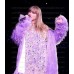 Taylor Swift Purple Fur Coat