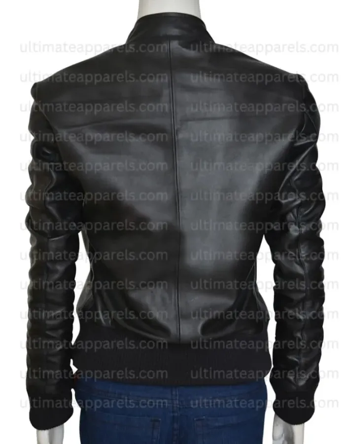 The Vampire Diaries Nina Dobrev Elena Gilbert Black Leather Jacket