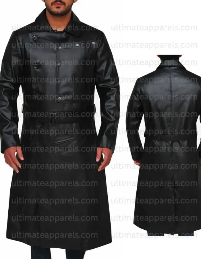 The Grand Budapest Hotel Jopling Willem Dafoe Black Leather Coat The Grand Budapest Hotel Jopling Willem Dafoe Black Leather Coat