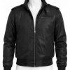 WONDER WOMAN 1984 CHRIS PINE (STEVE TREVOR) BLACK BOMBER JACKET