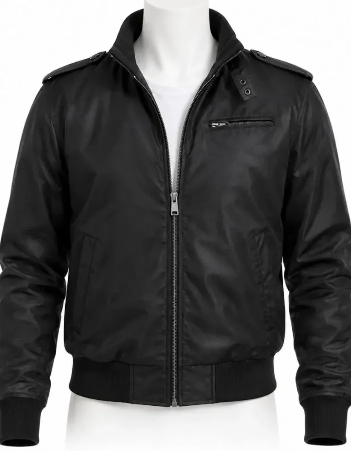 WONDER WOMAN 1984 CHRIS PINE (STEVE TREVOR) BLACK BOMBER JACKET