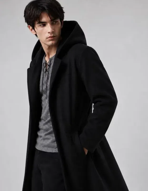 Attack on Titan Eren Yeager Black Hooded Coat Attack on Titan Eren Yeager Black Hooded Coat