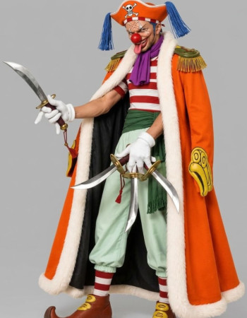 Buggy the Clown One Piece Wool Long Coat