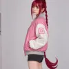 Chainsaw Man Makima Pink Bomber Jacket