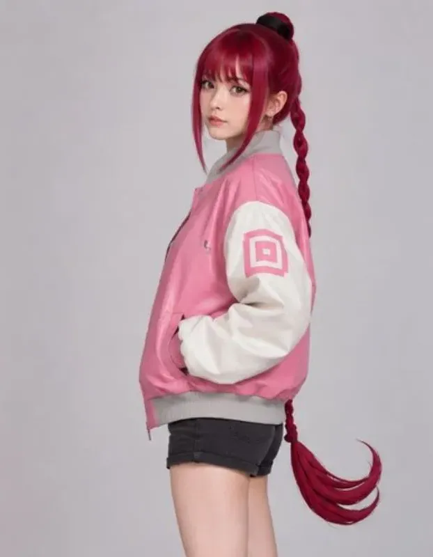 Chainsaw Man Makima Pink Bomber Jacket