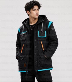 Cyberpunk David Martinez Black Hooded Jacket