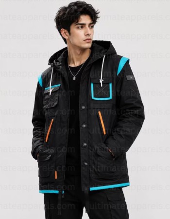 Cyberpunk David Martinez Black Hooded Jacket