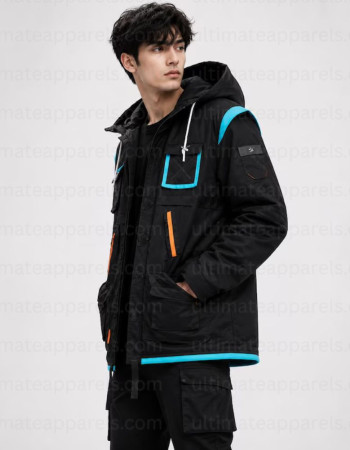 Cyberpunk David Martinez Black Hooded Jacket