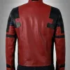 Deadpool Wade Wilson Red & Black Leather Jacket Deadpool Wade Wilson Red & Black Leather Jacket
