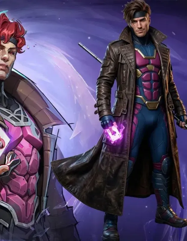 Deadpool Wolverine Gambit Brown Leather Coat