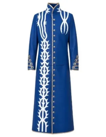 Devil May Cry Vergil Blue Leather Coat