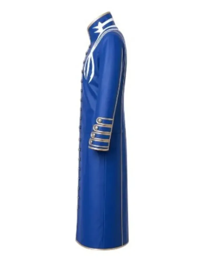 Devil May Cry Vergil Blue Leather Coat