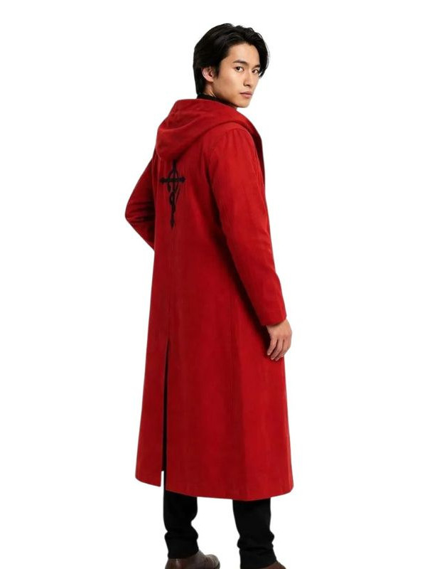 Edward Elric Fullmetal Alchemist Red Hooded Coat