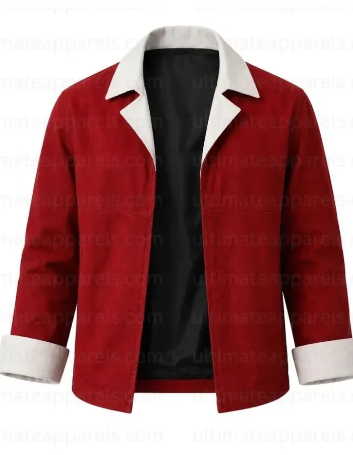 Frieren Stark Red Contrast Leather Jacket